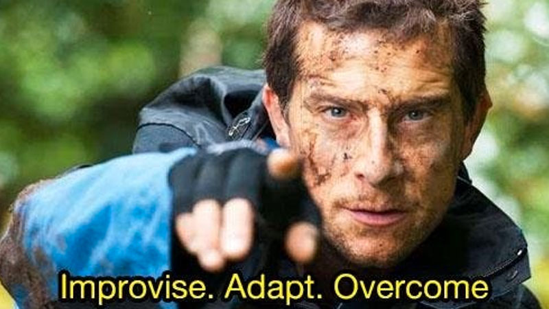 Bear Grylls's 'Improvise. Adapt. Overcome.'